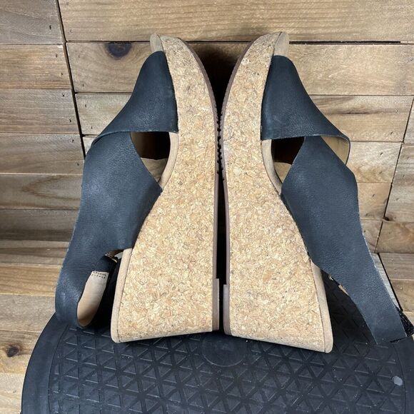 Clarks Women's Size US 9 Annadel Pearl Wedge Sand Black Sandal Comfort Slingback - Picture 8 of 10